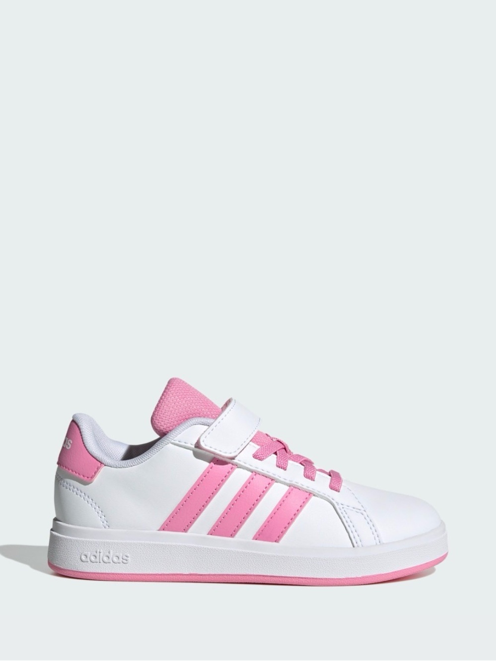adidas Kids White and Pink Sneakers